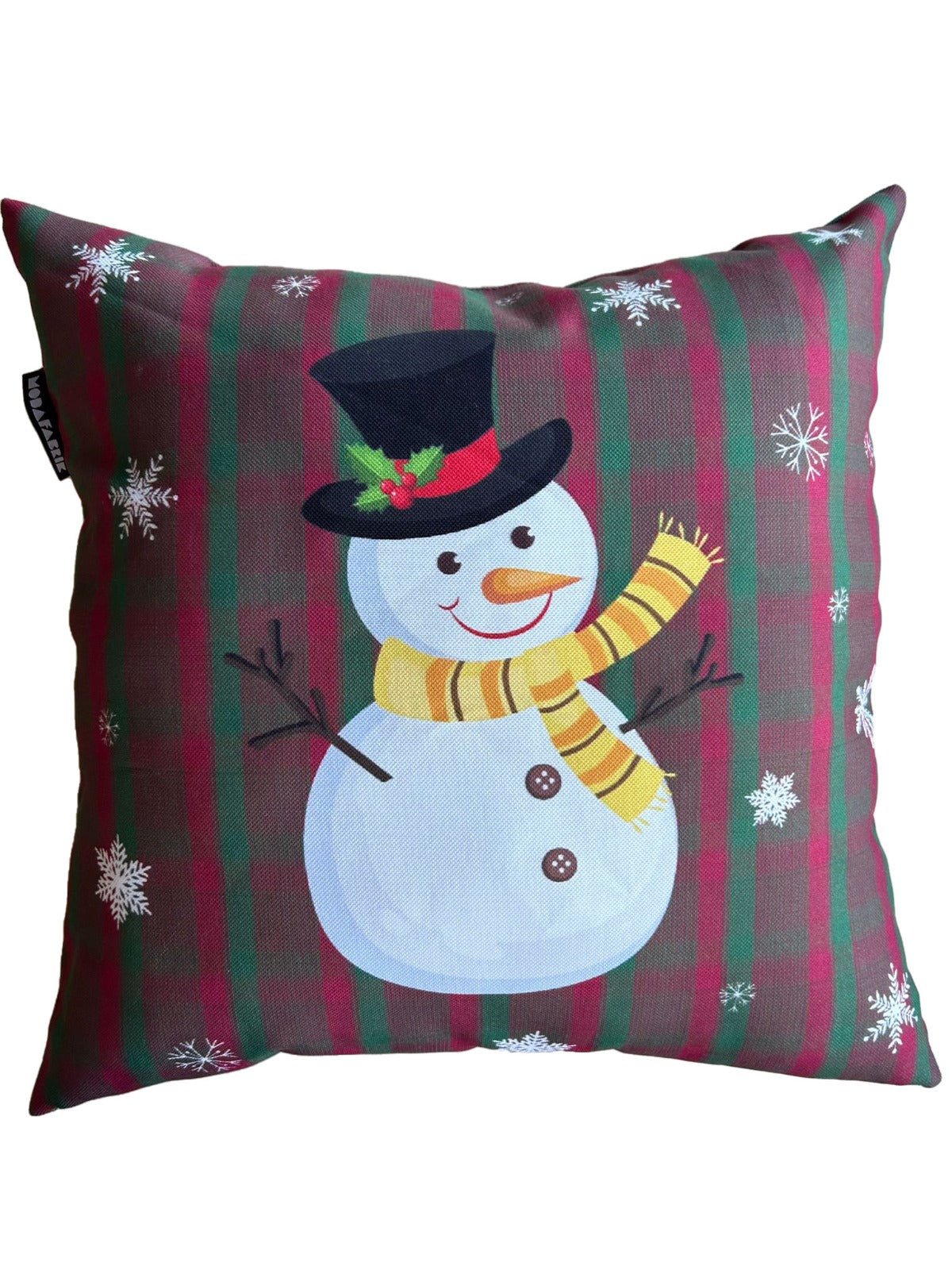 Christmas Snowman Pillow Cover, Holiday Pillow Cover, Winter Decorating - Wear Sierra