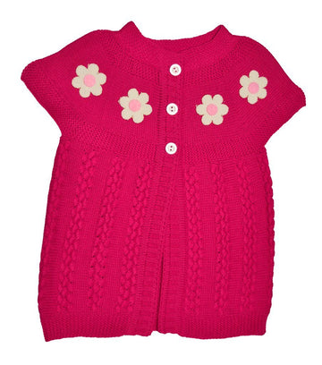 Colorful Sweater For Baby & Toddler Girls Warm & Cozy Pull-Over Button Vest - Wear Sierra