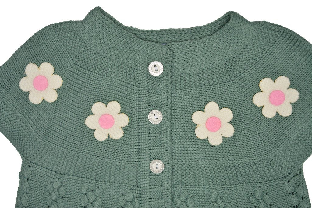 Colorful Sweater For Baby & Toddler Girls Warm & Cozy Pull-Over Button Vest - Wear Sierra