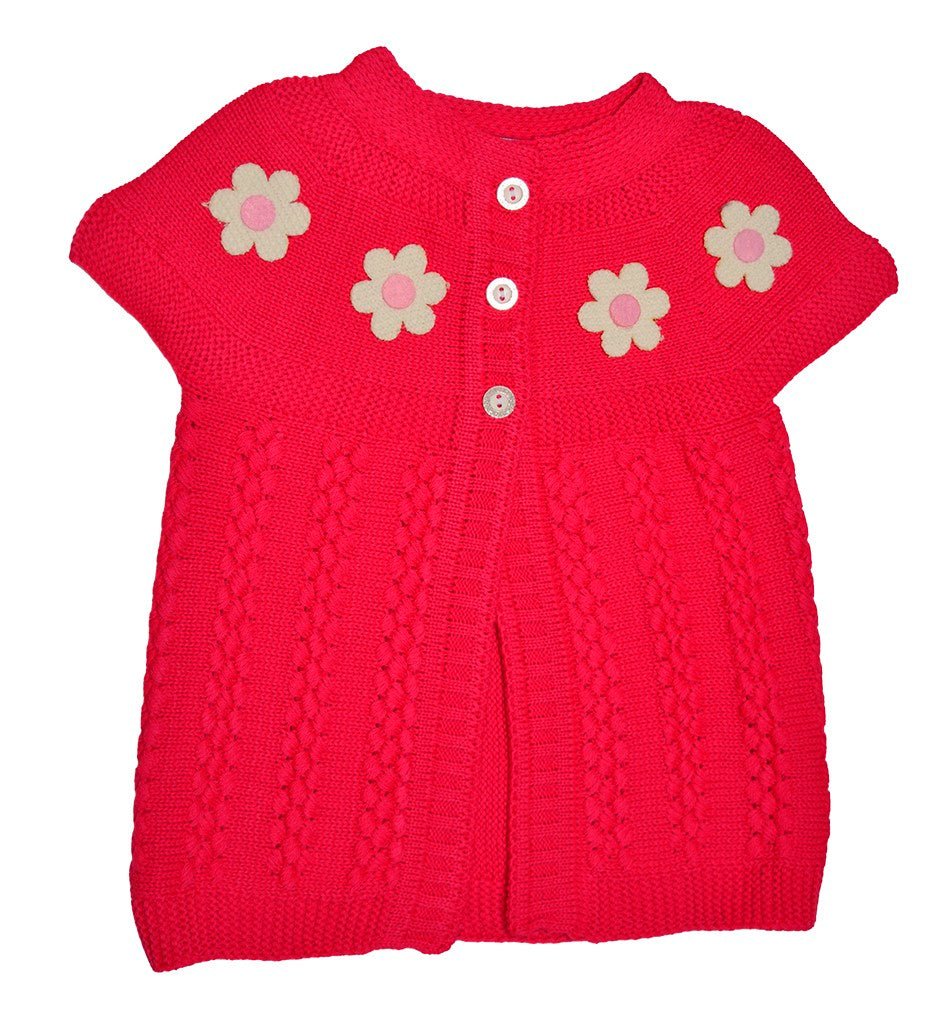 Colorful Sweater For Baby & Toddler Girls Warm & Cozy Pull-Over Button Vest - Wear Sierra