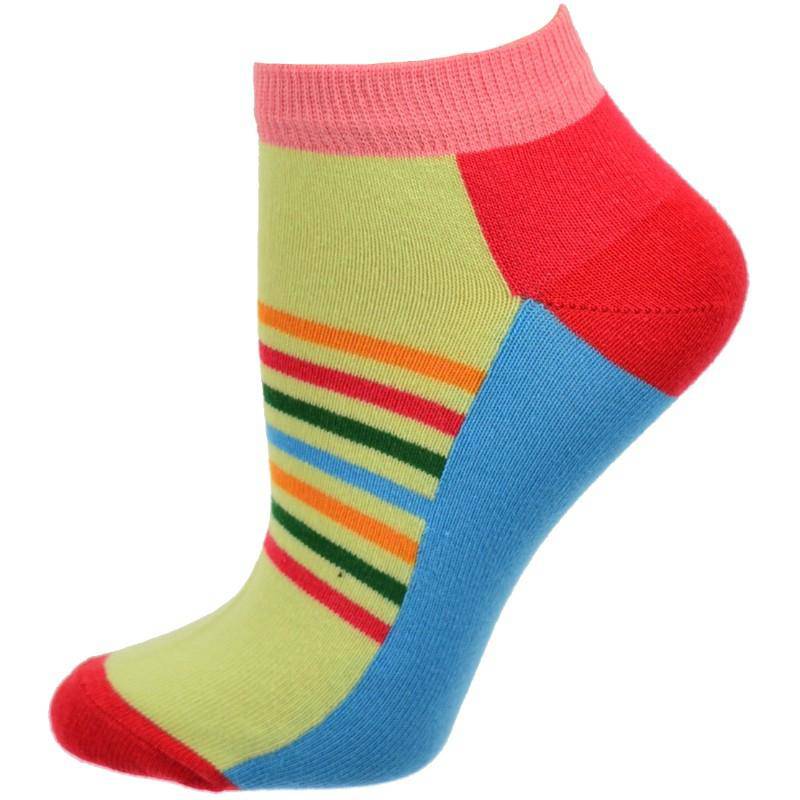 Colorful Women's Ankle Socks in Cotton - 2 Pair Pack - Wear Sierra