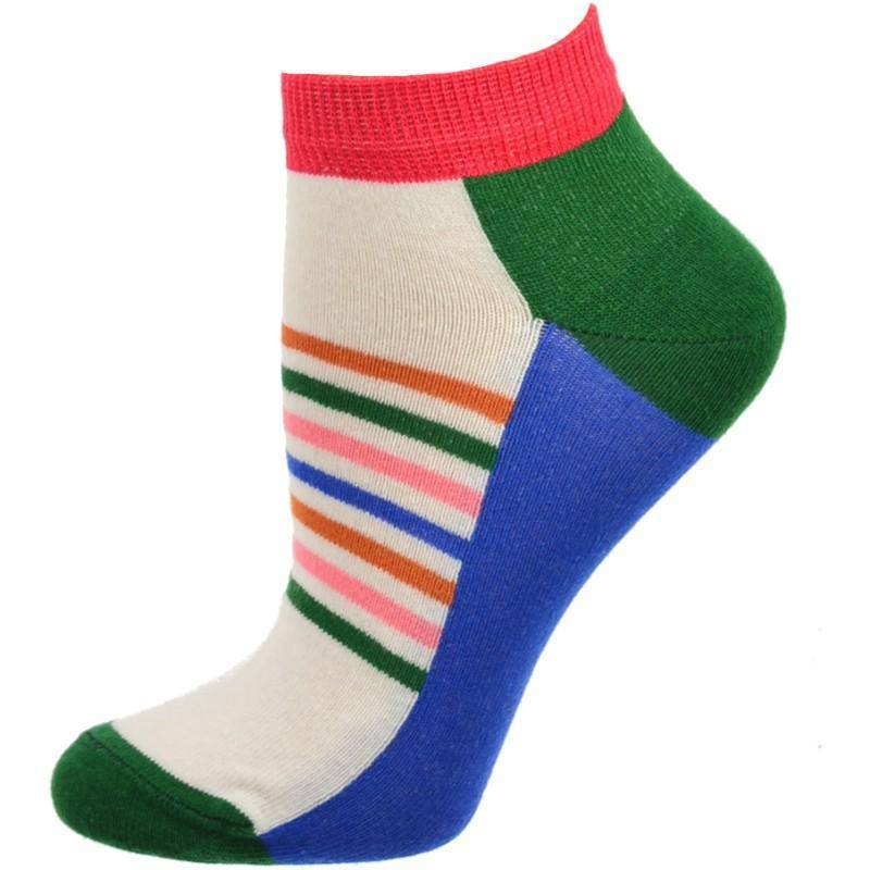 Colorful Women's Ankle Socks in Cotton - 2 Pair Pack - Wear Sierra