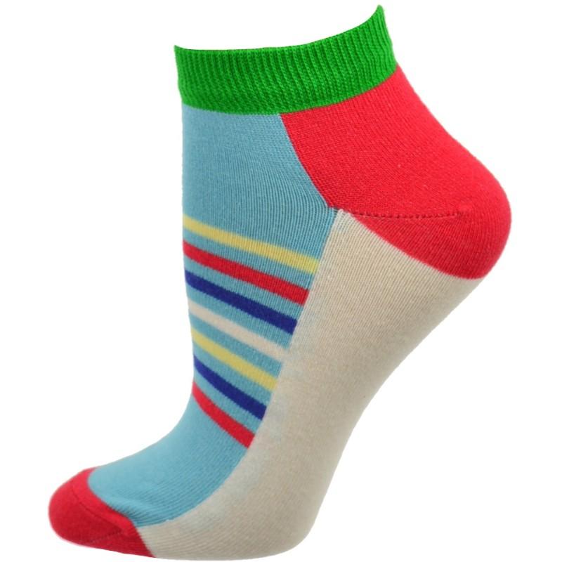 Colorful Women's Ankle Socks in Cotton - 2 Pair Pack - Wear Sierra