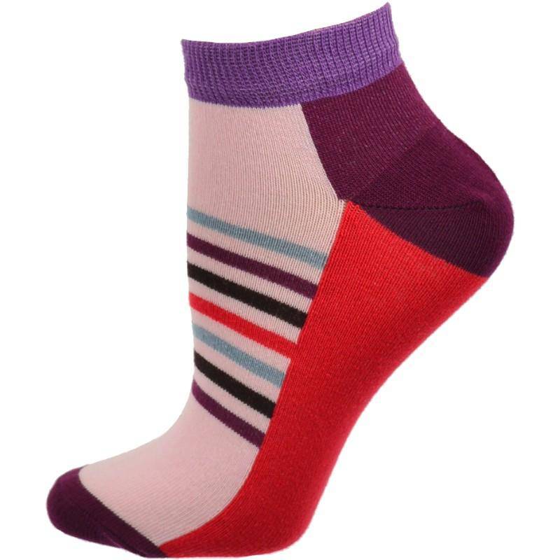Colorful Women's Ankle Socks in Cotton - 2 Pair Pack - Wear Sierra