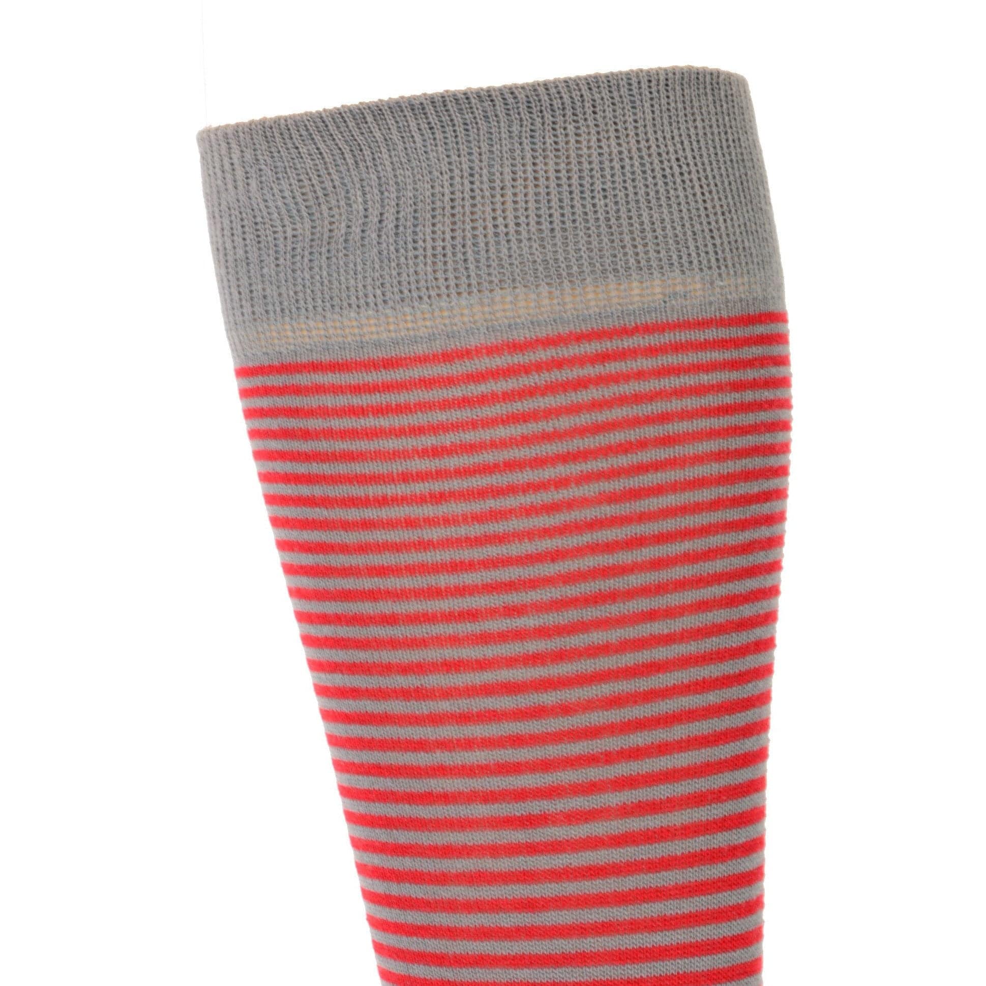 Combed Cotton Crew Socks for Men Pin-Stripes Lightweight Dressy Sock - Wear Sierra