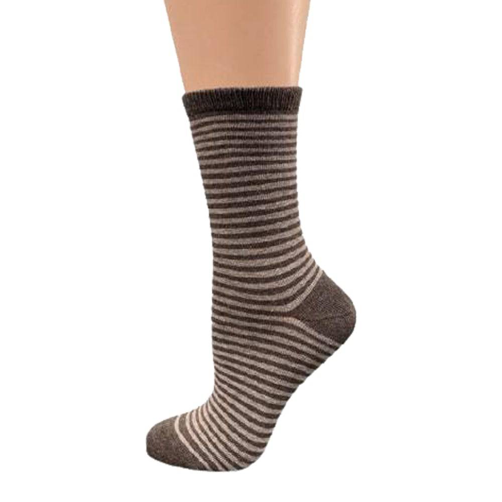 Cotton Crew Pen Striped or Pen Dot Dress Socks for Women, Dressy Casual Cute Socks - Wear Sierra