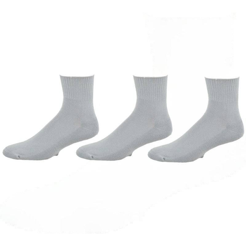Cushioned Diabetic Men's Ankle Combed Cotton Socks 3 Pair Pack - Wear Sierra