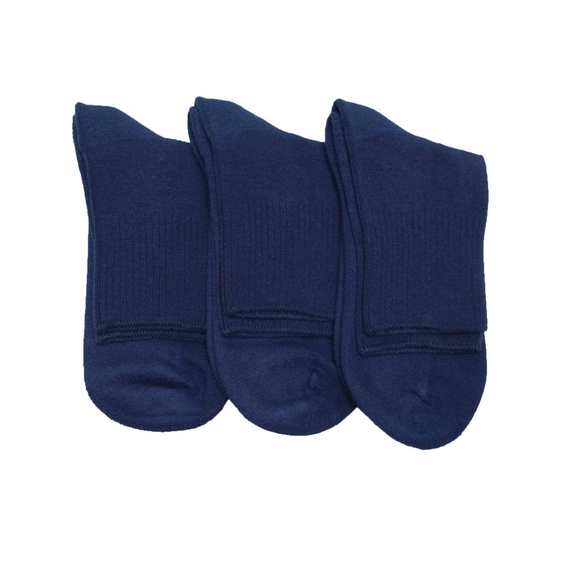 Cushioned Diabetic Men's Ankle Combed Cotton Socks 3 Pair Pack - Wear Sierra