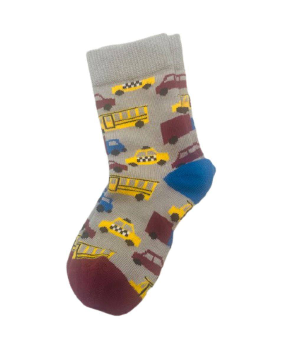 Cute and Colorful Socks for Toddler Boys and Girls, Combed Cotton Crew Socks - 3 Pair Pack in Gift Box - Wear Sierra
