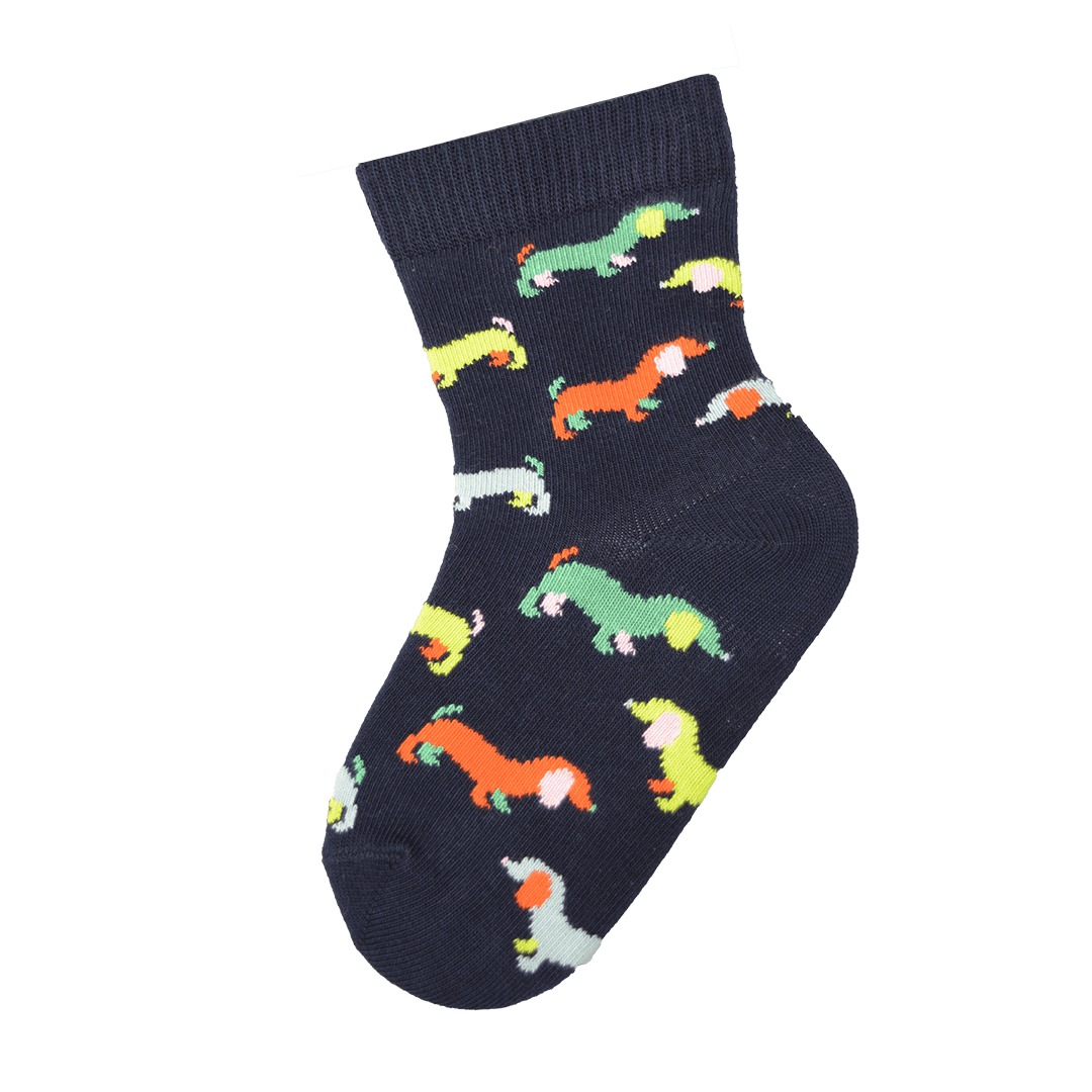 Cute and Colorful Socks for Toddler Boys and Girls, Combed Cotton Crew Socks - 3 Pair Pack in Gift Box - Wear Sierra