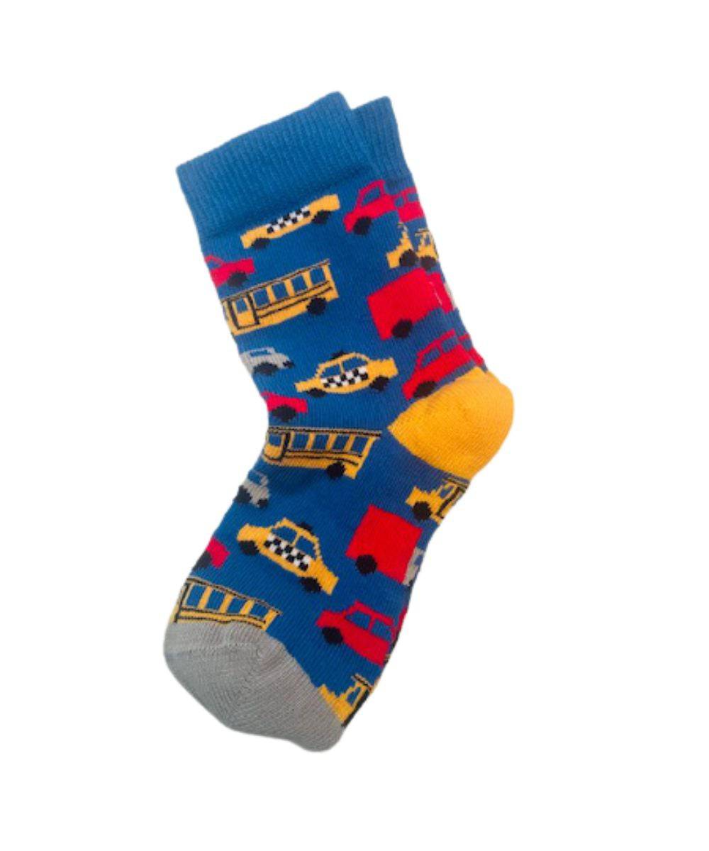 Cute and Colorful Socks for Toddler Boys and Girls, Combed Cotton Crew Socks - 3 Pair Pack in Gift Box - Wear Sierra