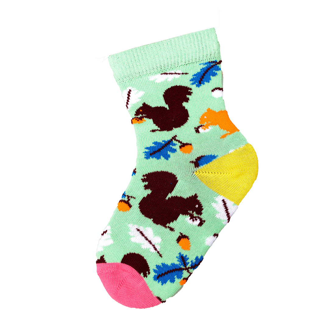 Cute and Colorful Socks for Toddler Boys and Girls, Combed Cotton Crew Socks - 3 Pair Pack in Gift Box - Wear Sierra
