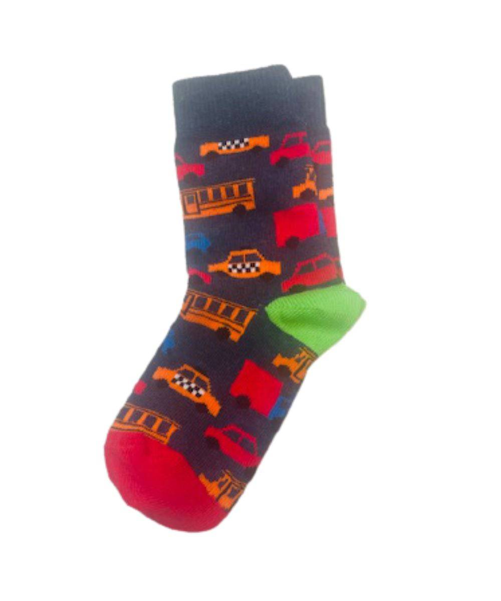 Cute and Colorful Socks for Toddler Boys and Girls, Combed Cotton Crew Socks - 3 Pair Pack in Gift Box - Wear Sierra