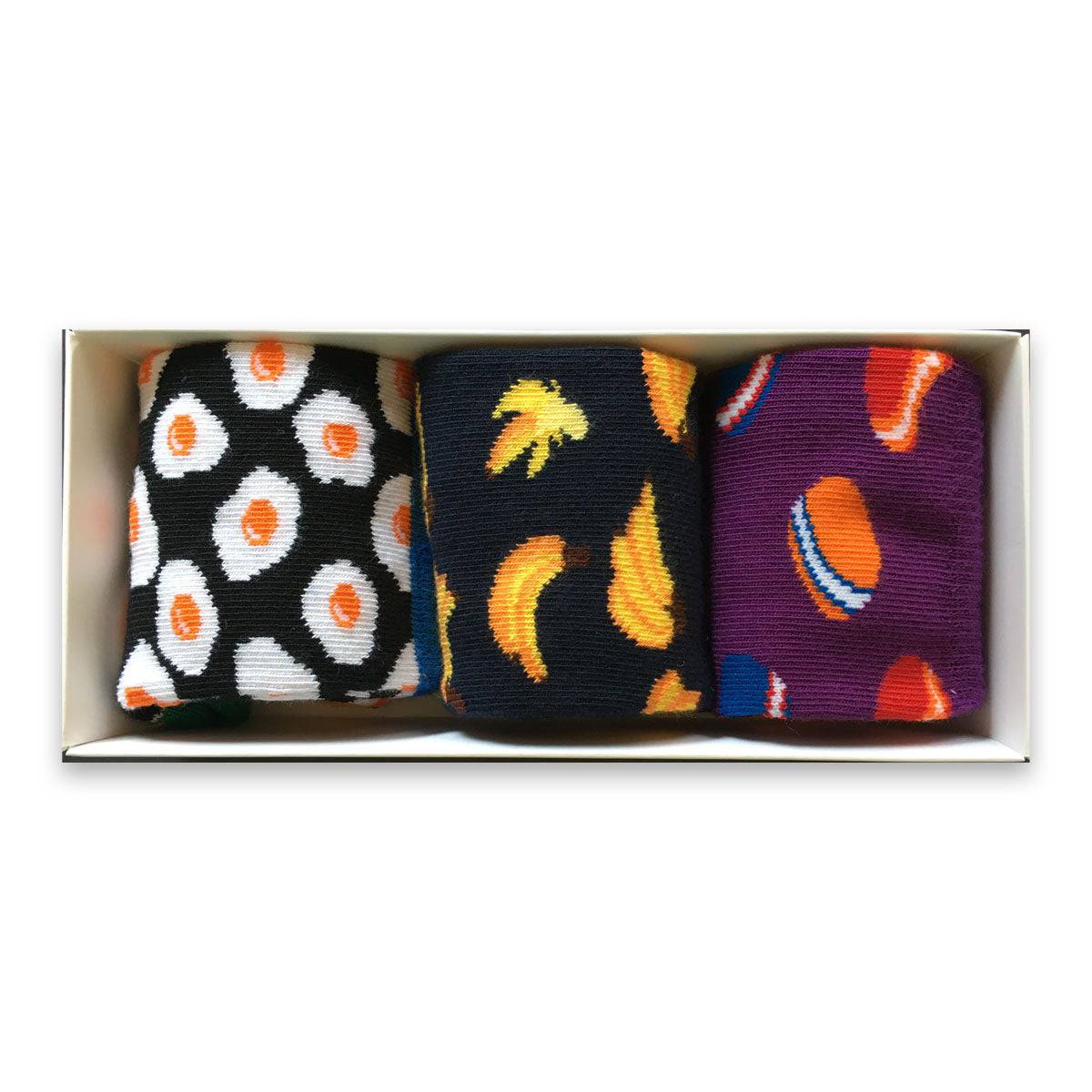 Cute and Colorful Socks for Toddler Boys and Girls, Combed Cotton Crew Socks - 3 Pair Pack in Gift Box - Wear Sierra
