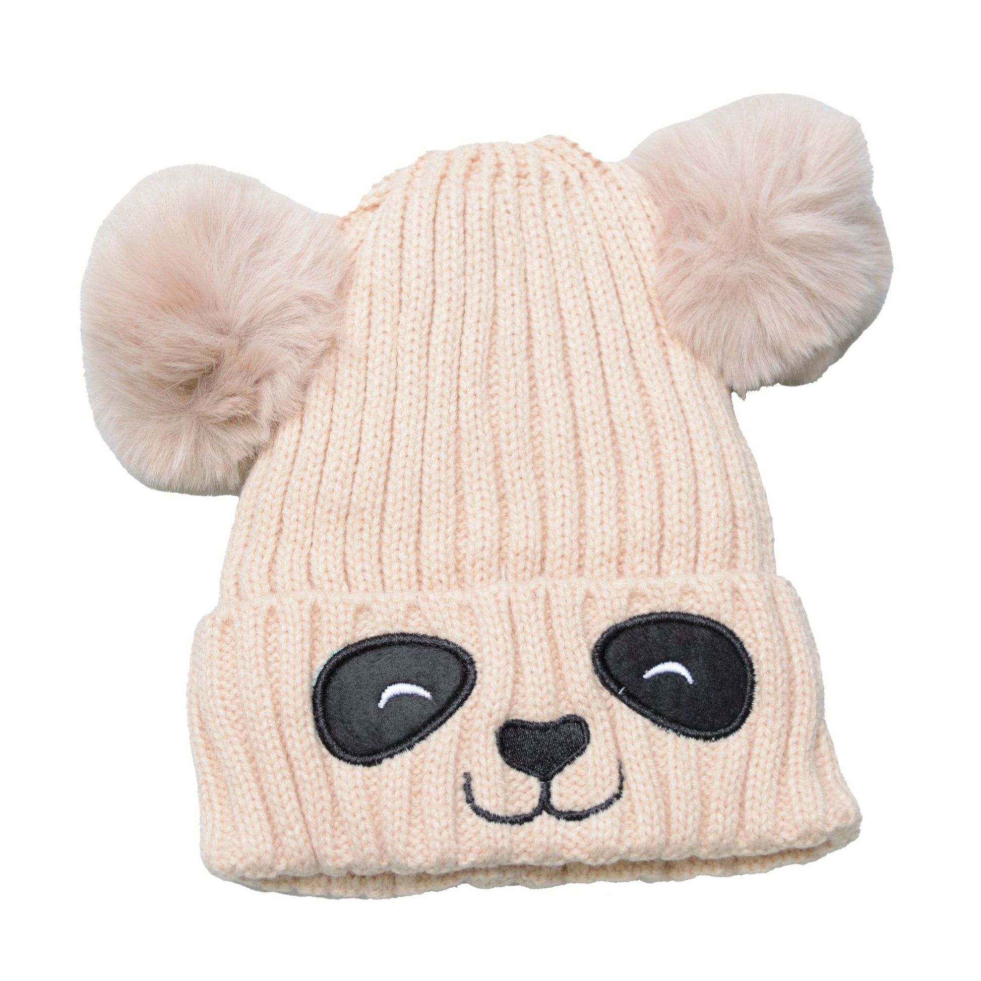 Cute Panda Winter Knit Beanie For Kids - Warm Winter Hats for Boys or Girls - Wear Sierra