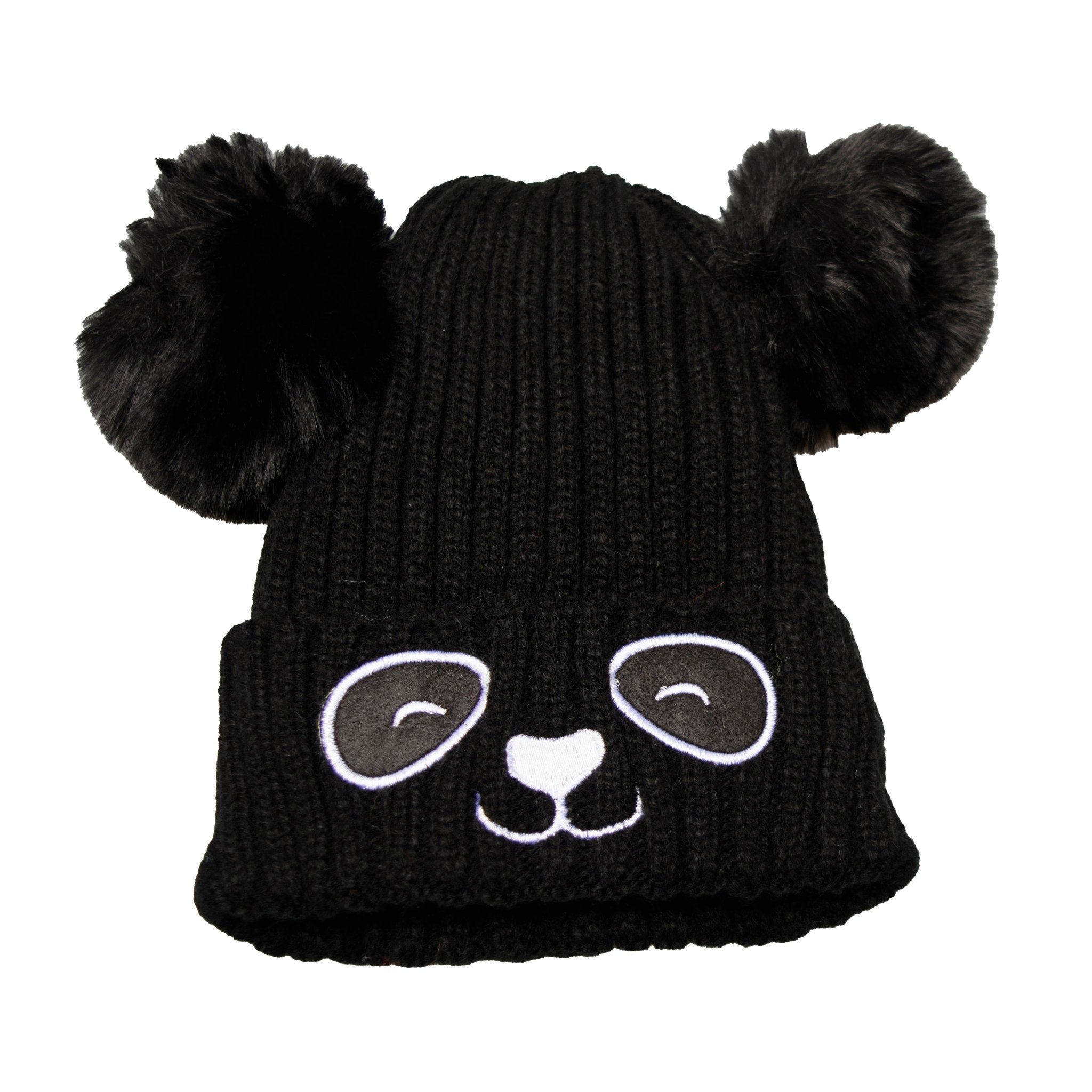 Cute Panda Winter Knit Beanie For Kids - Warm Winter Hats for Boys or Girls - Wear Sierra