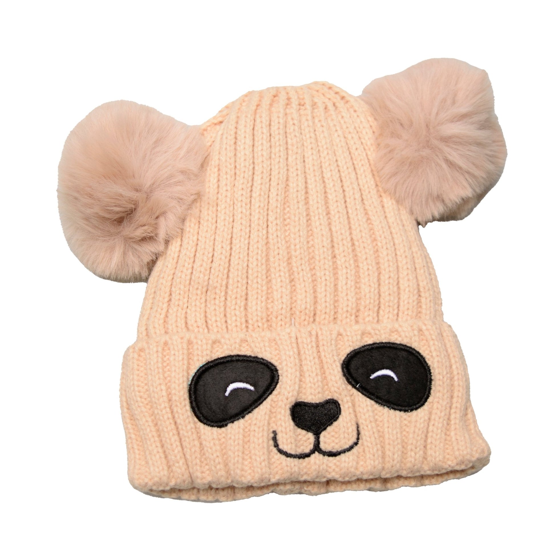 Cute Panda Winter Knit Beanie For Kids - Warm Winter Hats for Boys or Girls - Wear Sierra