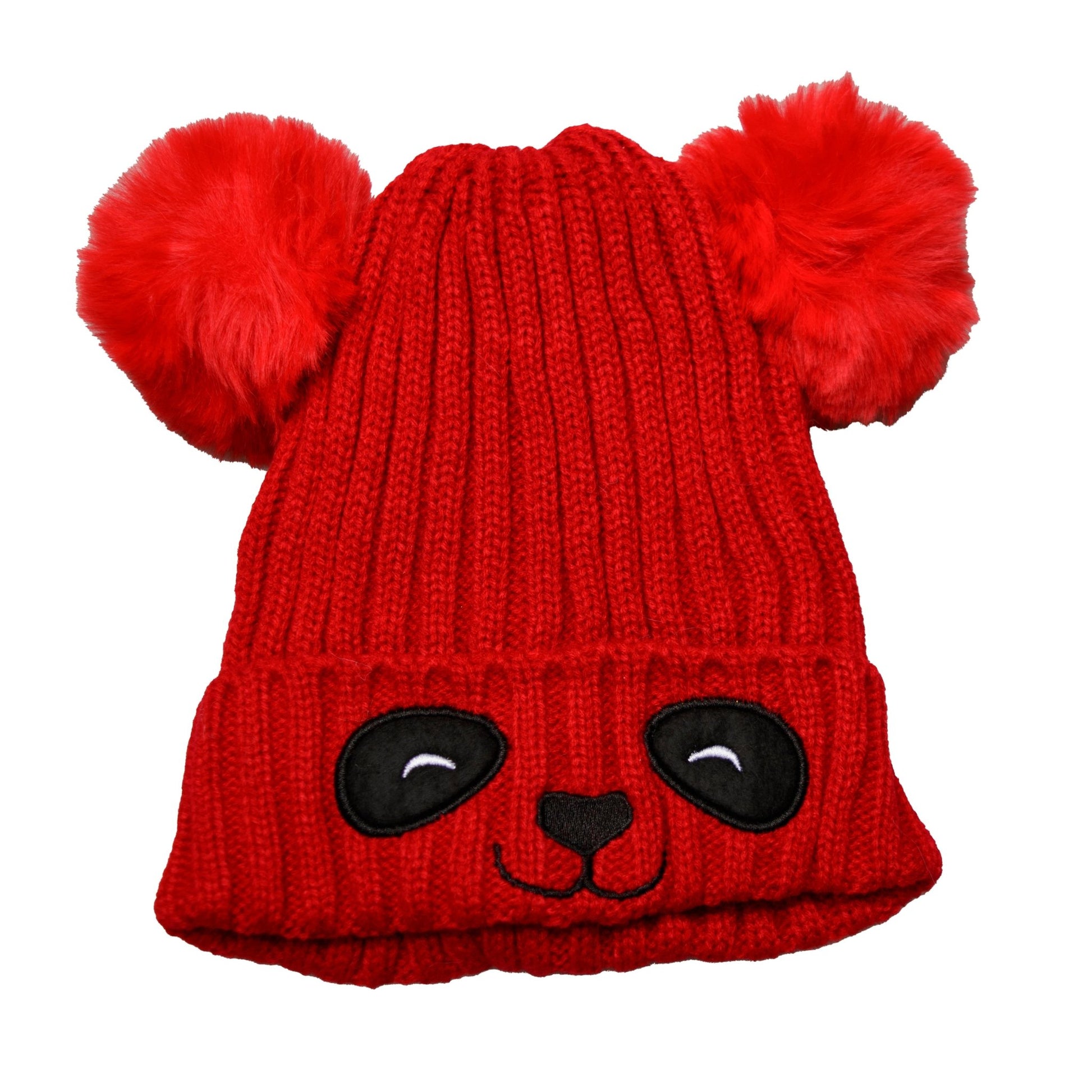 Cute Panda Winter Knit Beanie For Kids - Warm Winter Hats for Boys or Girls - Wear Sierra