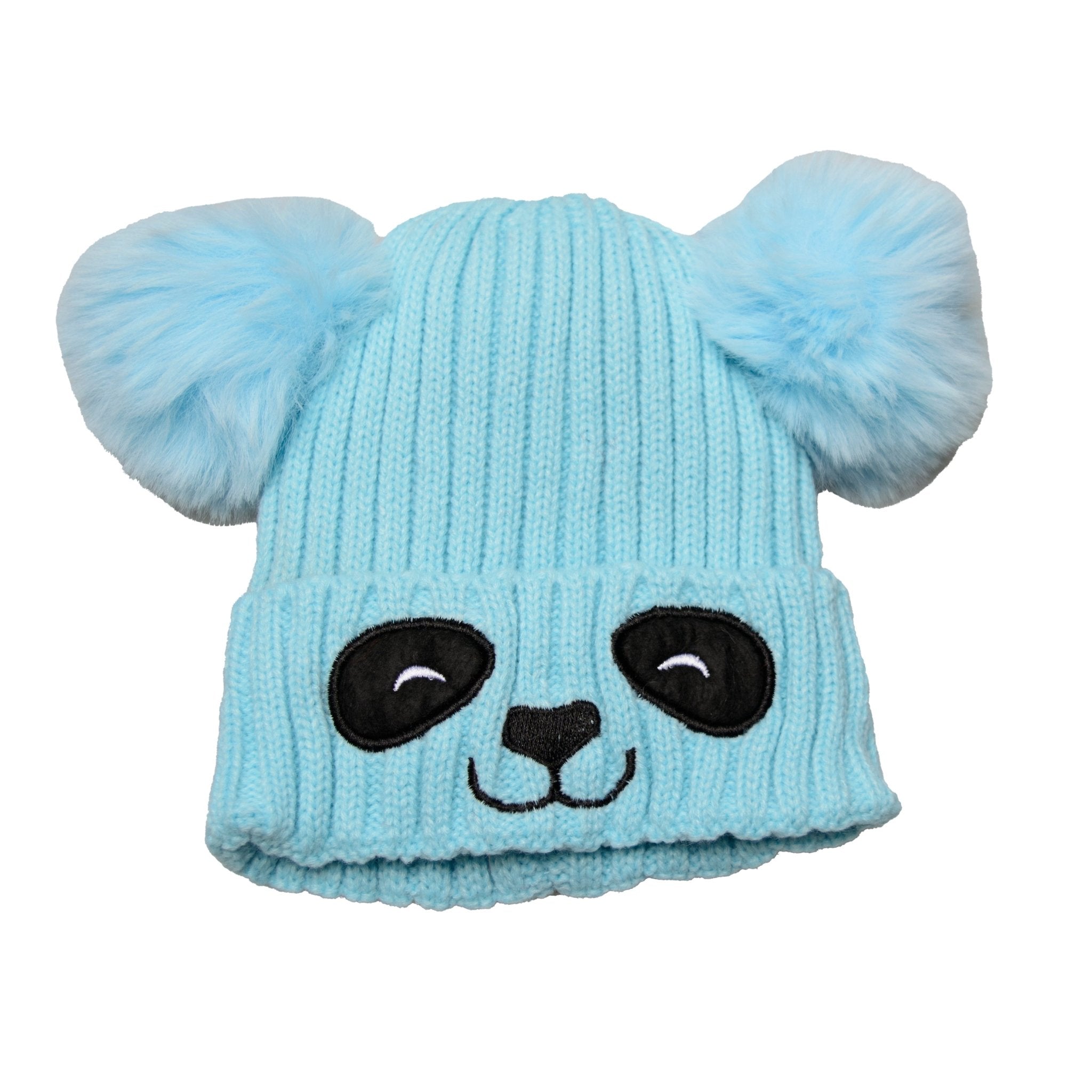 Cute Panda Winter Knit Beanie For Kids - Warm Winter Hats for Boys or Girls - Wear Sierra
