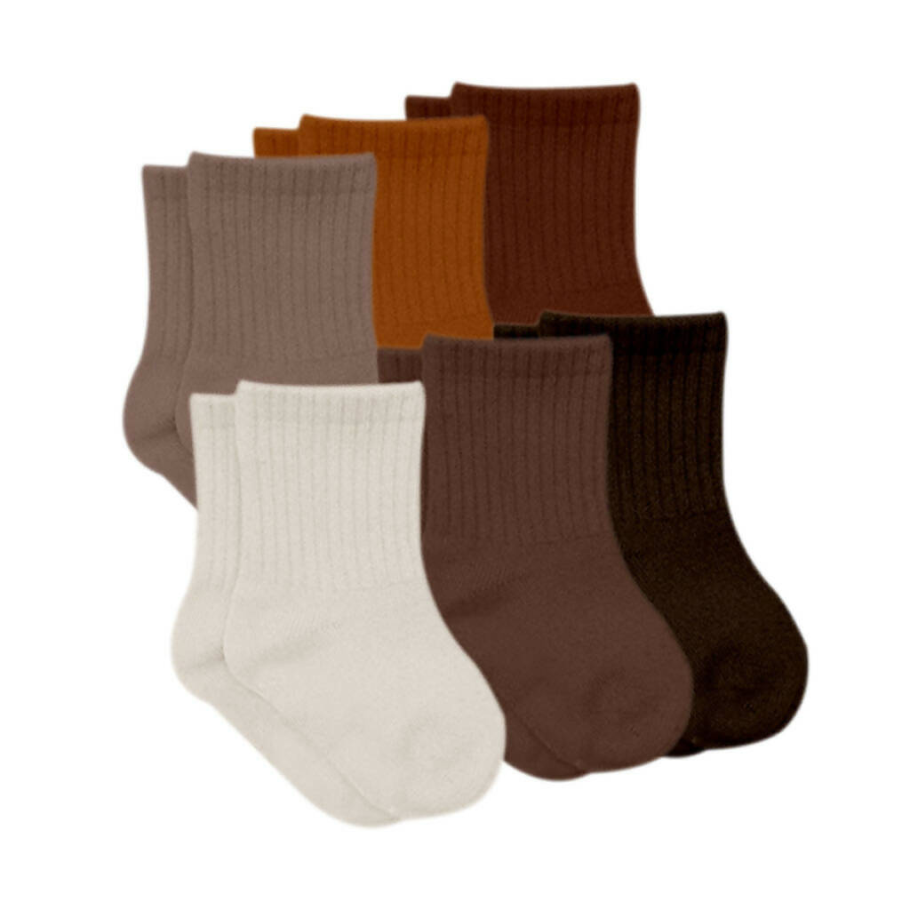 Newborn Unisex Cotton Ankle-Hi Socks Assorted 6 Pair Pack - Wear Sierra