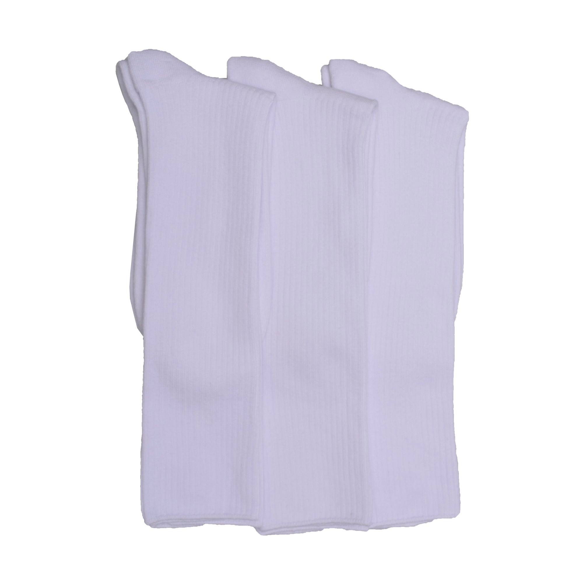 Diabetic Men's Socks Cotton Crew Cushioned 3 Pair Pack - Wear Sierra