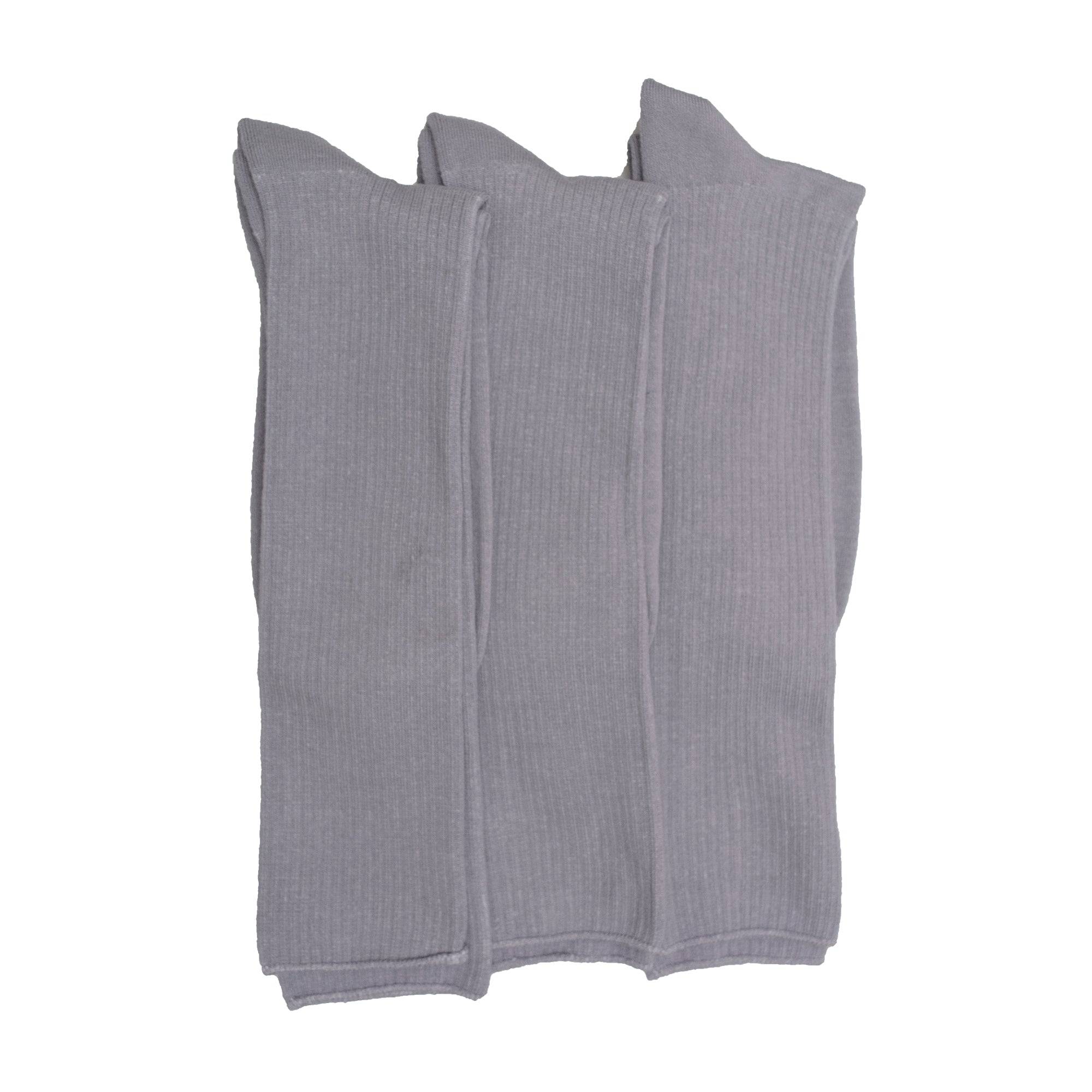 Diabetic Men's Socks Cotton Crew Cushioned 3 Pair Pack - Wear Sierra