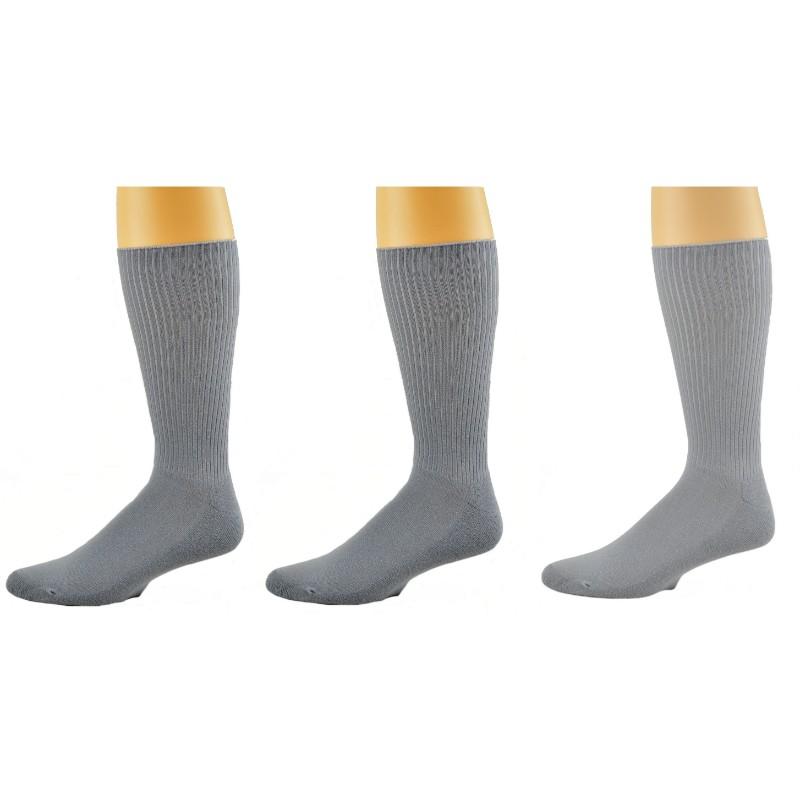 Diabetic Men's Socks Cotton Crew Cushioned 3 Pair Pack - Wear Sierra