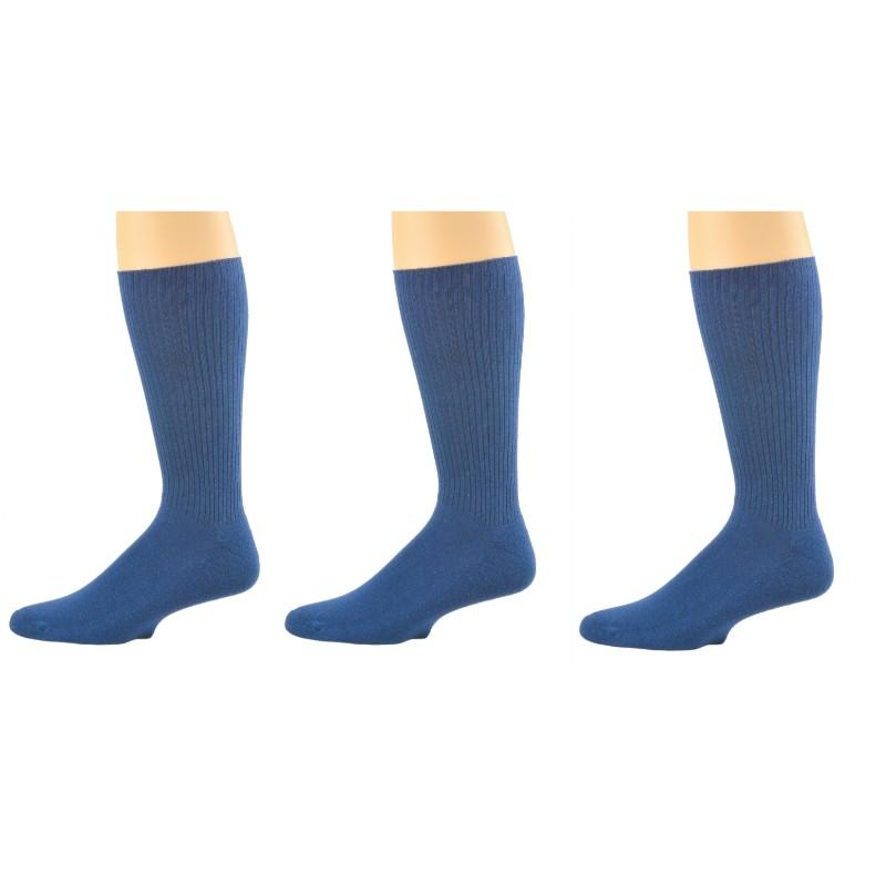 Diabetic Men's Socks Cotton Crew Cushioned 3 Pair Pack - Wear Sierra