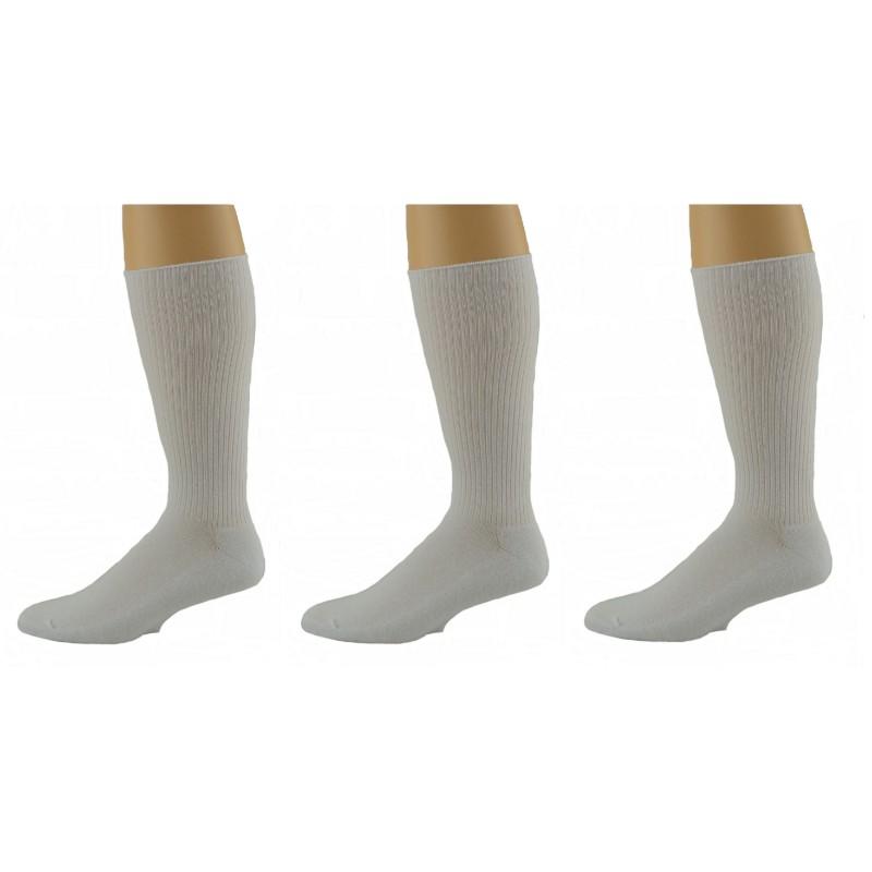 Diabetic Men's Socks Cotton Crew Cushioned 3 Pair Pack - Wear Sierra