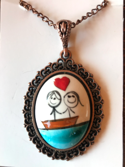 Cini Ceramic  Necklace Pendant -  Gift for Mom - Sister & Girlfriend - Wear Sierra