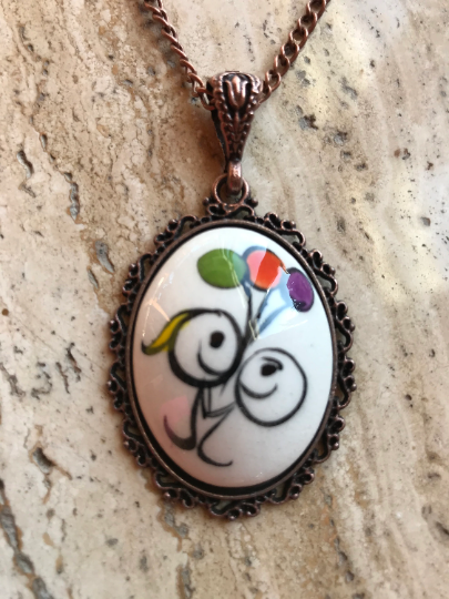 Cini Ceramic  Necklace Pendant -  Gift for Mom - Sister & Girlfriend - Wear Sierra