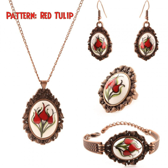 Floral Jewelry Set - Bracelets for Women and Girls - Ceramic Jewelry Set - Wear Sierra