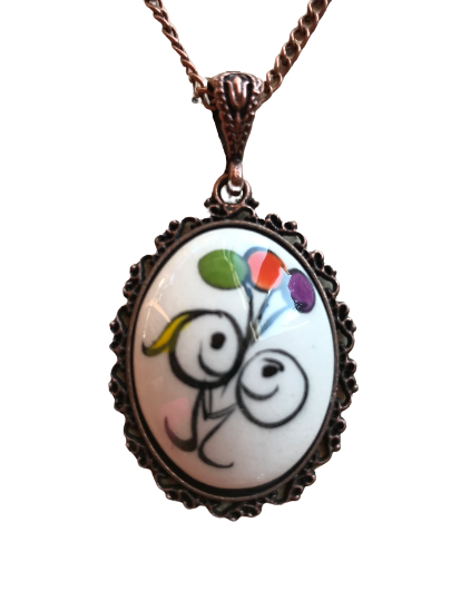 Cini Ceramic  Necklace Pendant -  Gift for Mom - Sister & Girlfriend - Wear Sierra