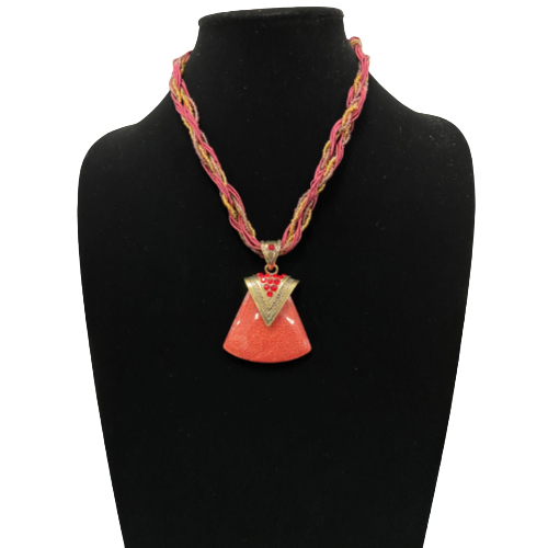 Thread Necklace with Pendant - Oval Pendant Necklace - Gift for Anyone - Wear Sierra