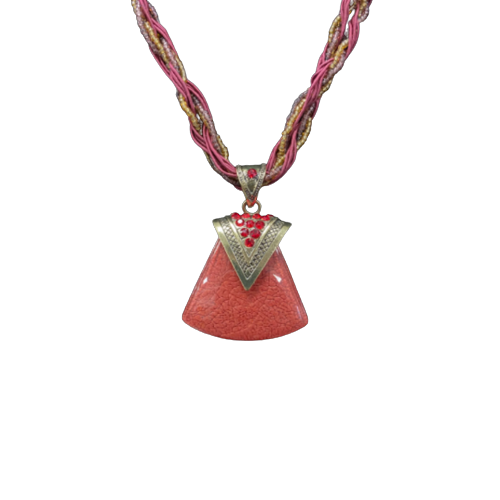 Thread Necklace with Pendant - Oval Pendant Necklace - Gift for Anyone - Wear Sierra