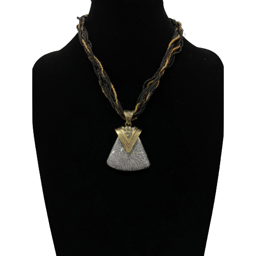 Thread Necklace with Pendant - Oval Pendant Necklace - Gift for Anyone - Wear Sierra