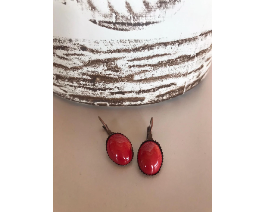 Hand Paint Hook Earrings - Multi Color Earrings - Handmade Jewelry Set - Wear Sierra