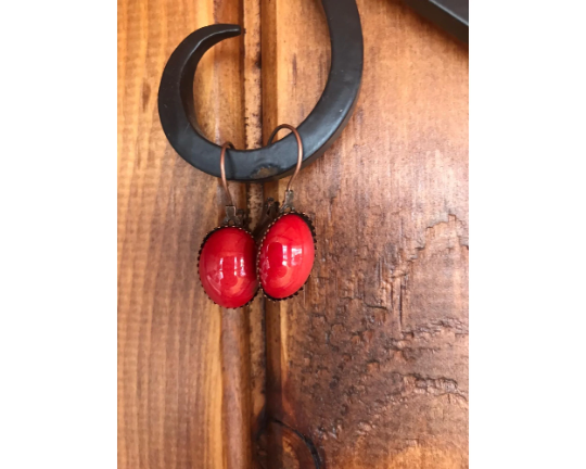 Hand Paint Hook Earrings - Multi Color Earrings - Handmade Jewelry Set - Wear Sierra