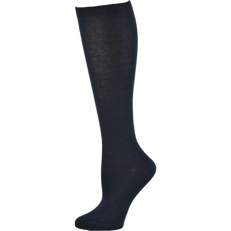 Flat Knit Combed Cotton Socks - School Uniform Knee High Socks in Convenient 3-Pair Packs - Wear Sierra