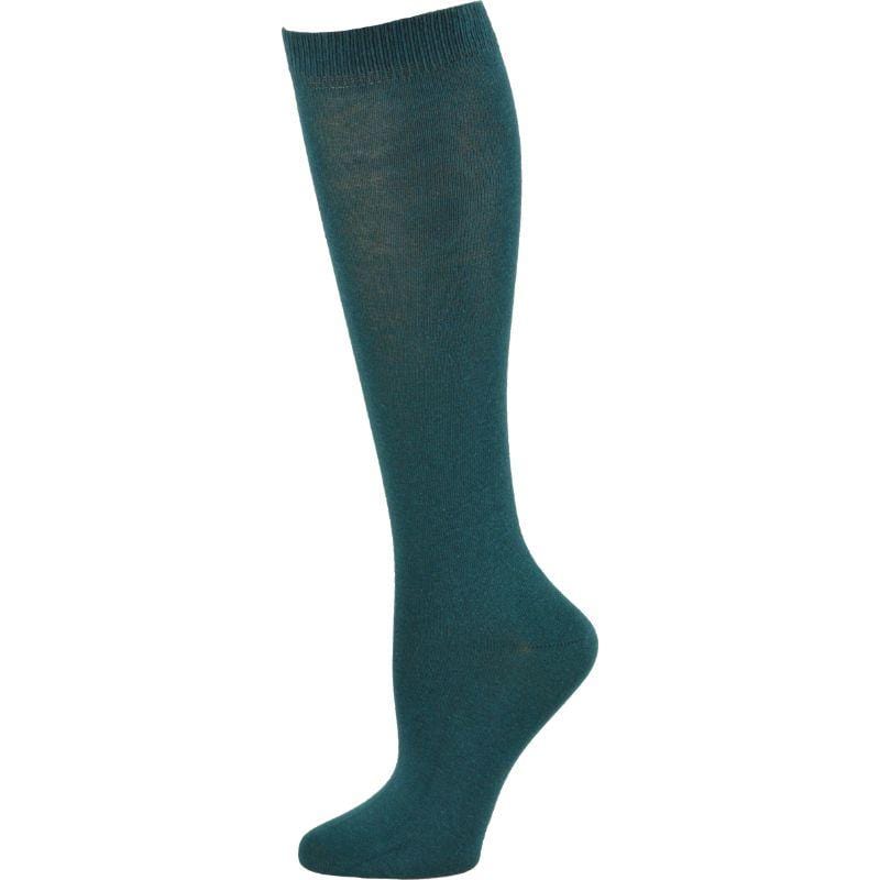 Flat Knit Combed Cotton Socks - School Uniform Knee High Socks in Convenient 3-Pair Packs - Wear Sierra