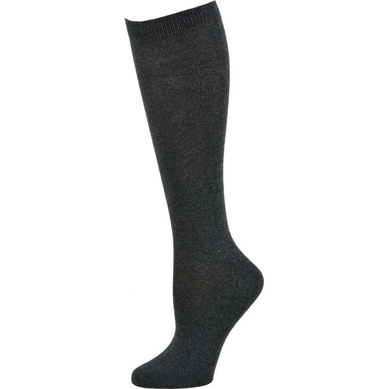 Flat Knit Combed Cotton Socks - School Uniform Knee High Socks in Convenient 3-Pair Packs - Wear Sierra