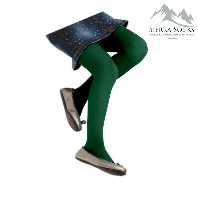 Flat-Knit Tights for Girls for School Uniforms, Daily Wear Legwear - Wear Sierra