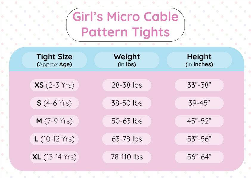 Flat-Knit Tights for Girls for School Uniforms, Daily Wear Legwear - Wear Sierra