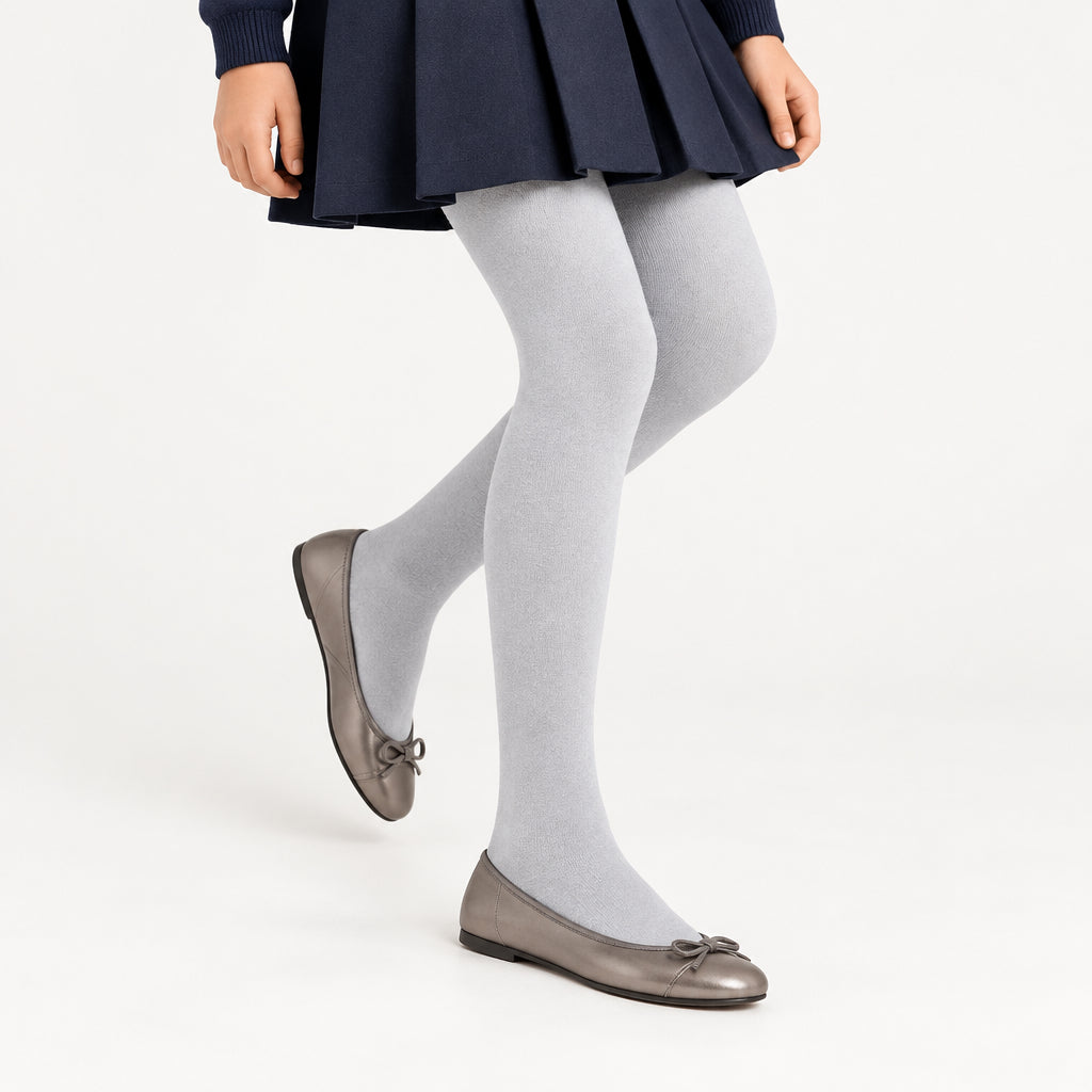 Flat-Knit Tights for Girls for School Uniforms, Daily Wear Legwear - Wear Sierra