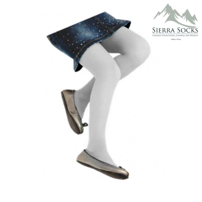 Flat-Knit Tights for Girls for School Uniforms, Daily Wear Legwear - Wear Sierra