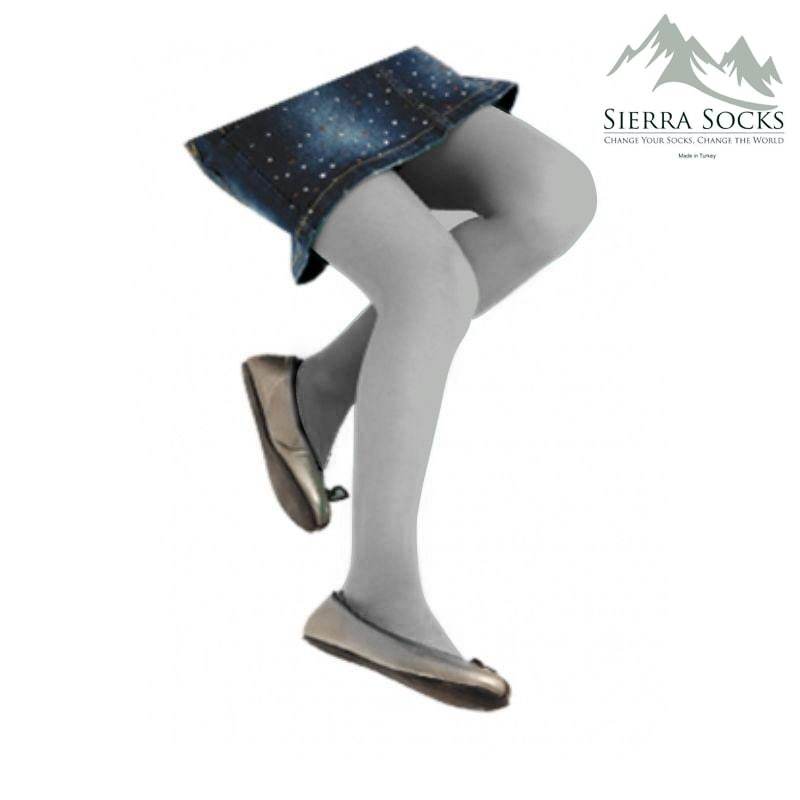 Flat-Knit Tights for Girls for School Uniforms, Daily Wear Legwear - Wear Sierra