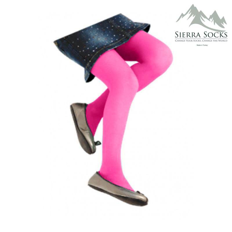 Flat-Knit Tights for Girls for School Uniforms, Daily Wear Legwear - Wear Sierra