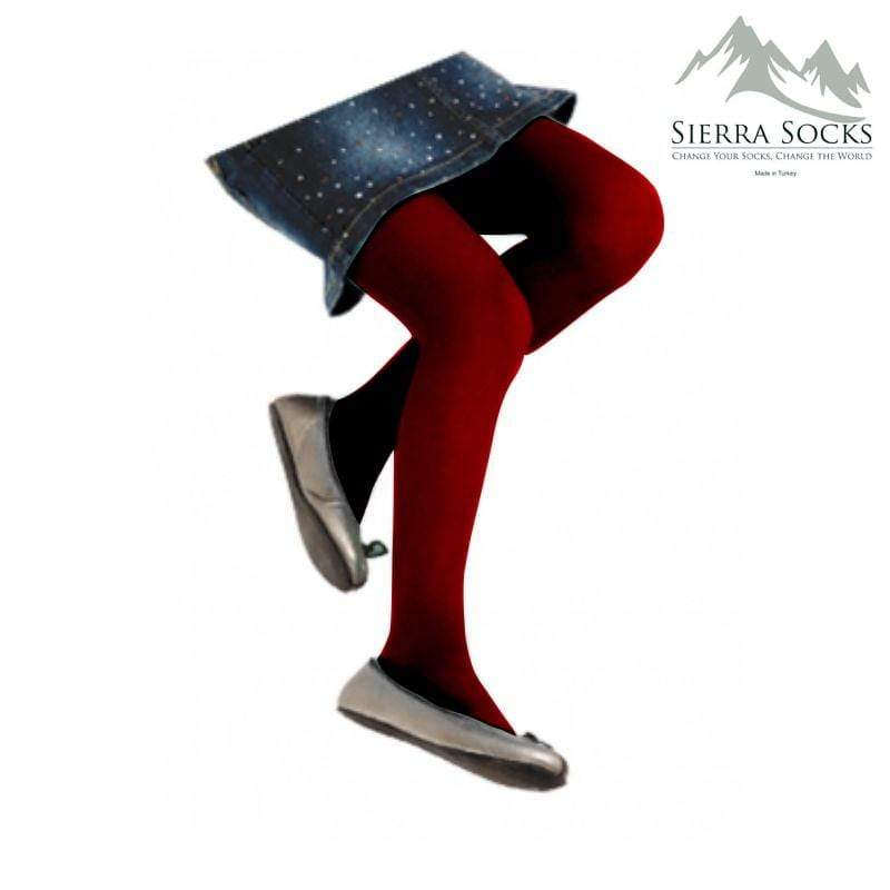 Flat-Knit Tights for Girls for School Uniforms, Daily Wear Legwear - Wear Sierra