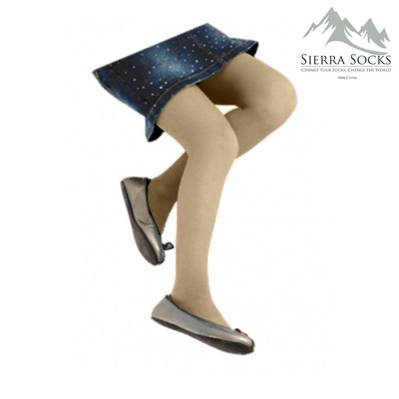 Flat-Knit Tights for Girls for School Uniforms, Daily Wear Legwear - Wear Sierra