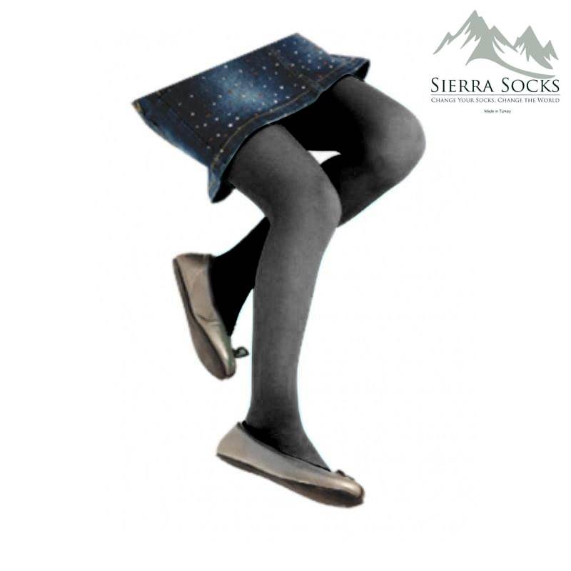 Flat-Knit Tights for Girls for School Uniforms, Daily Wear Legwear - Wear Sierra